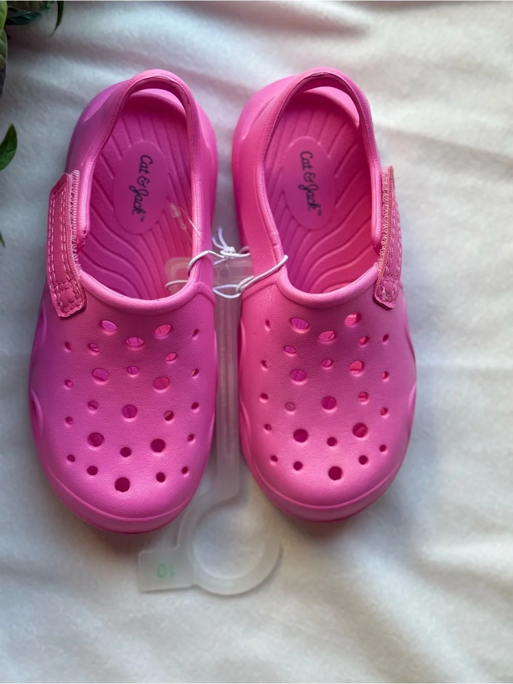 Cat & Jack Bright Pink Kids Slip-On Clog Sandals